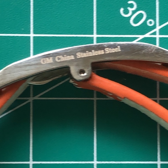 Orange Silver Genuine Leather Buckle belt-style Thin Bracelet adjustable - Picture 5 of 5